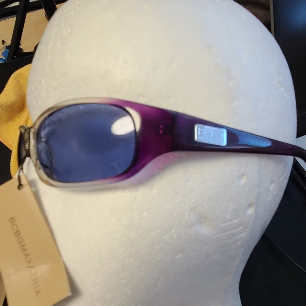 BCBGMaxazria purple and clear sunglasses